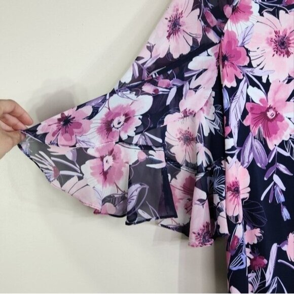 Connected Apparel Floral Sheath Dress Size 14 - Picture 2 of 5